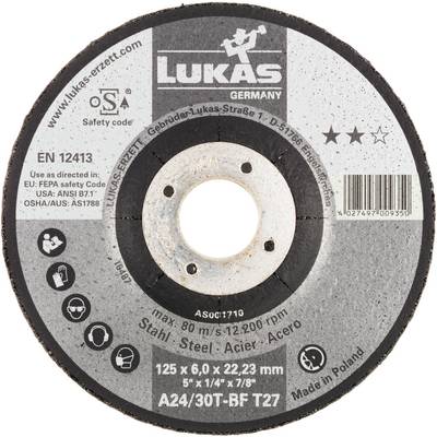 LUKAS-ERZETT AS001811V9802 T27 230x6,0x22,23 Ohrubovací kotouč Průměr 230 mm Ø otvoru 22.23 mm ocel, nerezová ocel, Stav-0