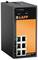 Průmyslový ethernetový přepínač od společnosti LAPP, model ETHERLINE® ACCESS M06T-2GEN, disponuje šesti síťovými porty a indikátory pro P1, P2, Run, Ring a Alarm.