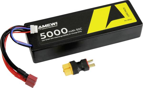 Amewi 28140 akupack Li-Pol (modelářství), 7.4 V, 5000 mAh, články 2, Hardcase, Deans