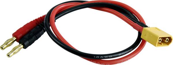 Amewi nabíjecí kabel [1x banánková zástrčka 4 mm  - 1x XT60] 20 cm   28231
