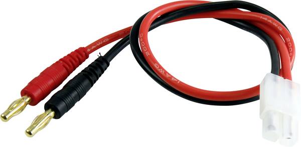 Amewi nabíjecí kabel [1x banánková zástrčka 4 mm  - 1x Tamiya] 30 cm   28233