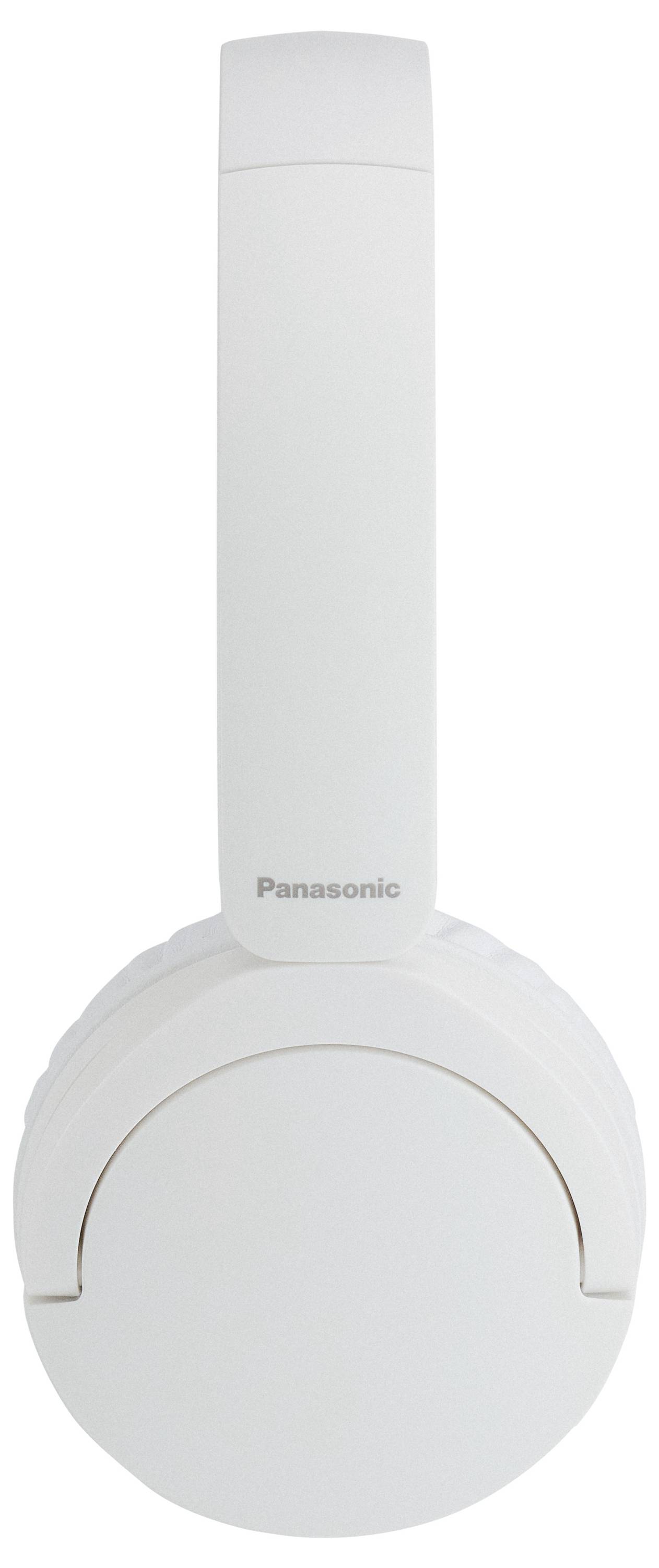 Bílé náhlavní sluchátka s logem 'Panasonic' na straně.