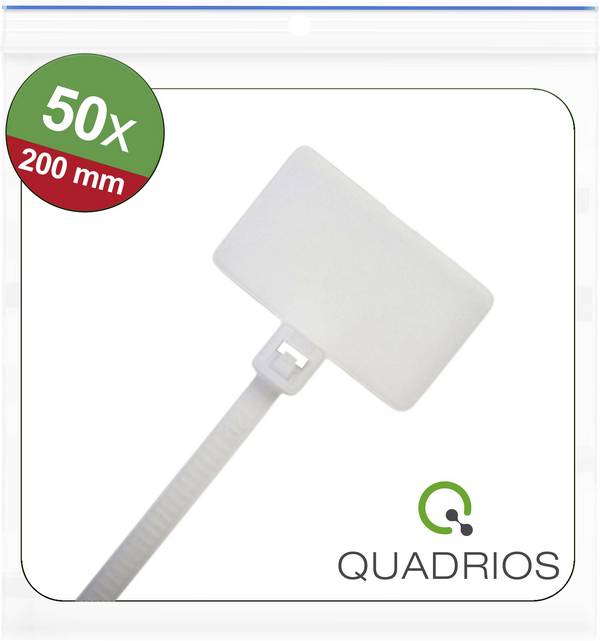Quadrios 25CA581 25CA581 značení kabelů  Potisknutelná plocha: 25 x 15 mm bílá  50 ks