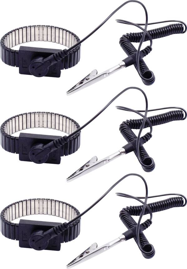 Quadrios  ESD náramek černá  tlačítko 10 mm