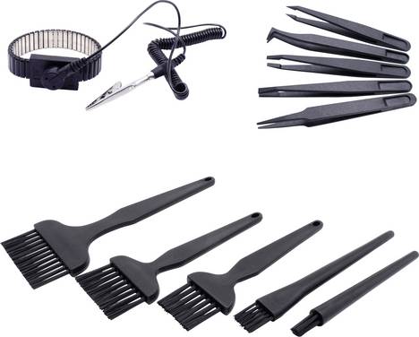 Quadrios  ESD náramek černá  tlačítko 10 mm