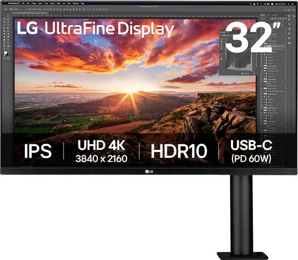 LG Electronics Ergo 32UN880K-B LCD monitor 81.3 cm (32 palec)3840 x 2160 Pixel, 16:9, 5 ms, VA LCD