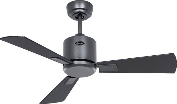 CasaFan ECO NEO III  92 BG-SW/TK WiFi Flügel Schwarz/Teak stropní ventilátor  12 W (Ø x v) 92 cm x 360 mm čedičově šedá s dálkovým ovládáním, s časovačem, vhodný i pro zimní provoz, ovládání prostřednuctvím aplikace