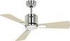 CasaFan ECO NEO III 92 BN-AH/BU WiFi Flügel Ahorn/Buche stropní ventilátor 12 W (Ø x v) 92 cm x 360 mm chrom (kartáčovaný) s dálkovým ovládáním, s časovačem, vhodný i pro zimní provoz, ovládání prostřednuctvím aplikace