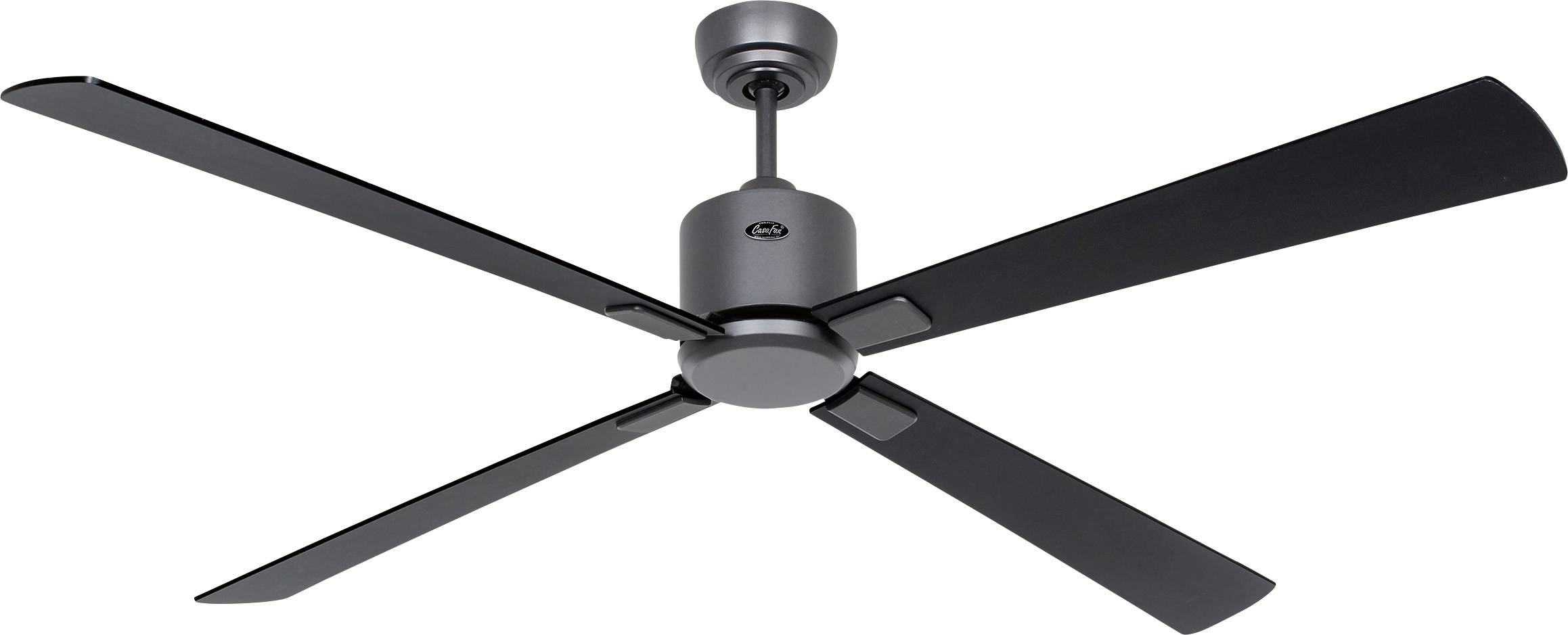 CasaFan ECO NEO III 152 BG-SW/TK WiFi Flügel Schwarz/Teak stropní ventilátor 27 W (Ø x v) 152 cm x 360 mm čedičově šedá -0