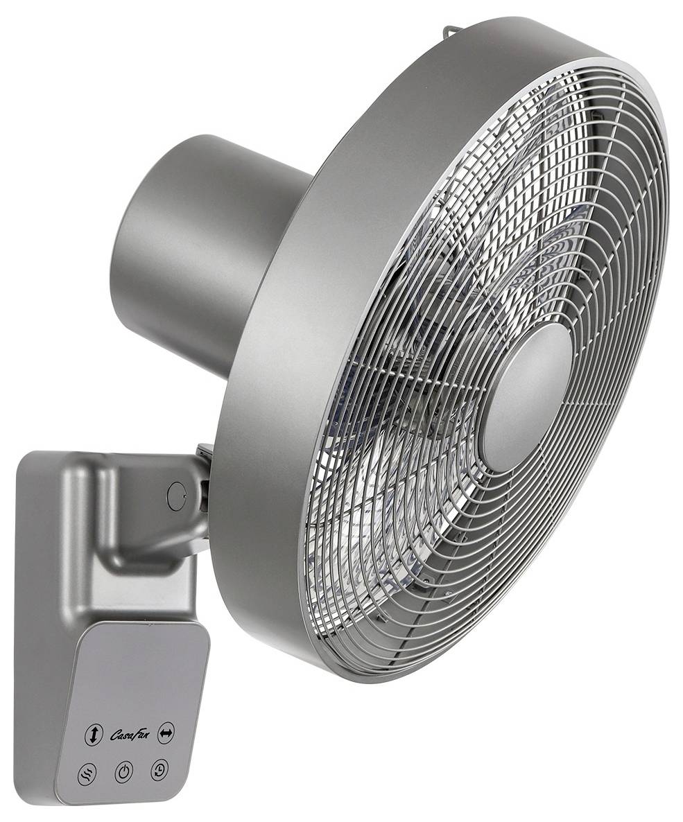 CasaFan AIROS ECO DESIGN WALL TS nástěnný ventilátor 45 W (Ø x v) 404 cm x 540 mm titanová stříbrná s dálkovým ovládáním-2