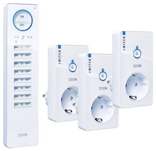 m-e modern-electronics CUVEO 1 W bezdrátový Bezdrátové signalizační zařízení Dálkový ovladač, bílá, 100001