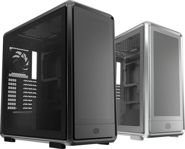 Cooler Master MasterFrame 600 Mesh Bl midi tower PC skříň  černá 3 předinstalované LED ventilátory, boční okno, prachový filtr