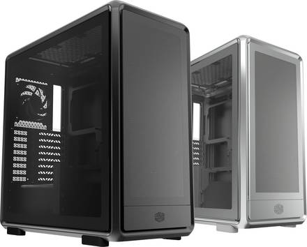 Cooler Master MasterFrame 600 Mesh Bl midi tower PC skříň  černá 3 předinstalované LED ventilátory, boční okno, prachový filtr