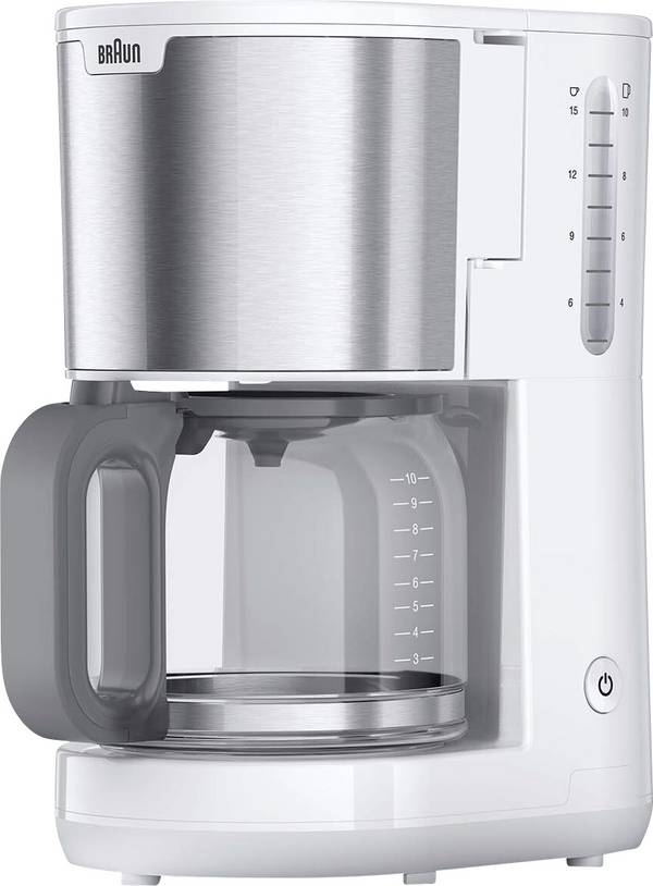 Braun KF 1500 WH kávovar bílá  připraví šálků najednou=10