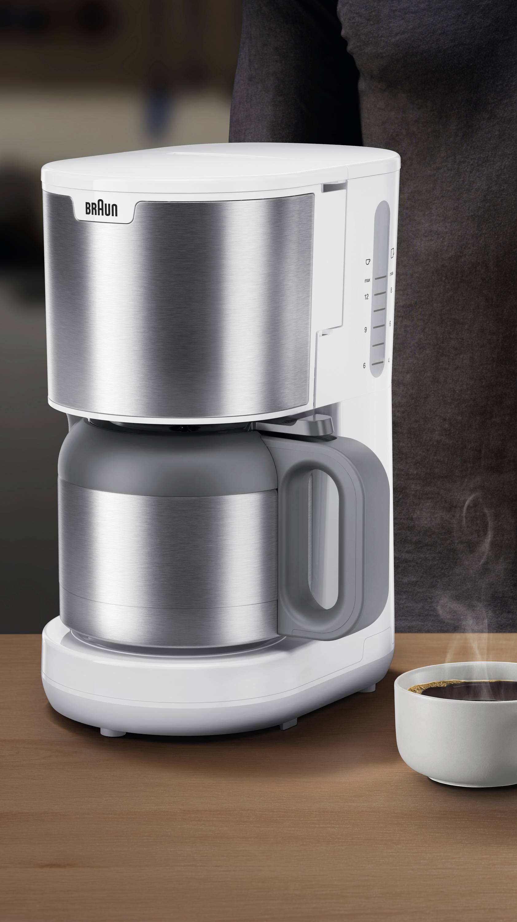 Braun KF 1505 WH kávovar nerezová ocel, bílá termoska-2