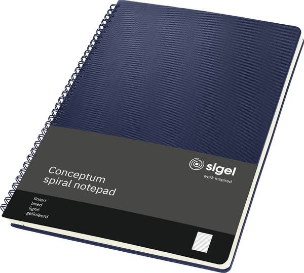 Sigel blok se spirálovou vazbou Conceptum Hardcover CO825  tmavě modrá A4 linkovaný Počet listů: 80