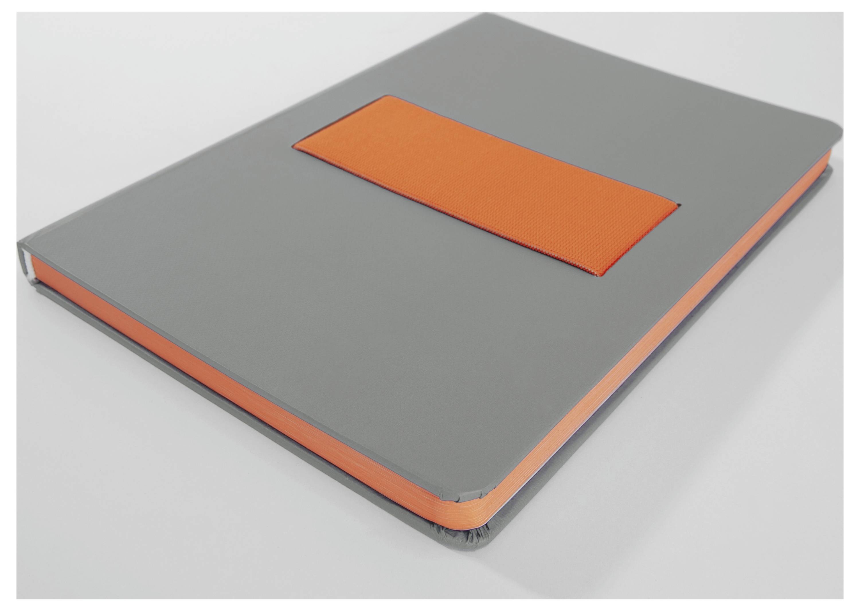 Sigel LS200 poznámková kniha Linescape Hardcover DIN A5 čtverečkovaný světle šedá, neonově oranžová Počet listů: 88 list-2