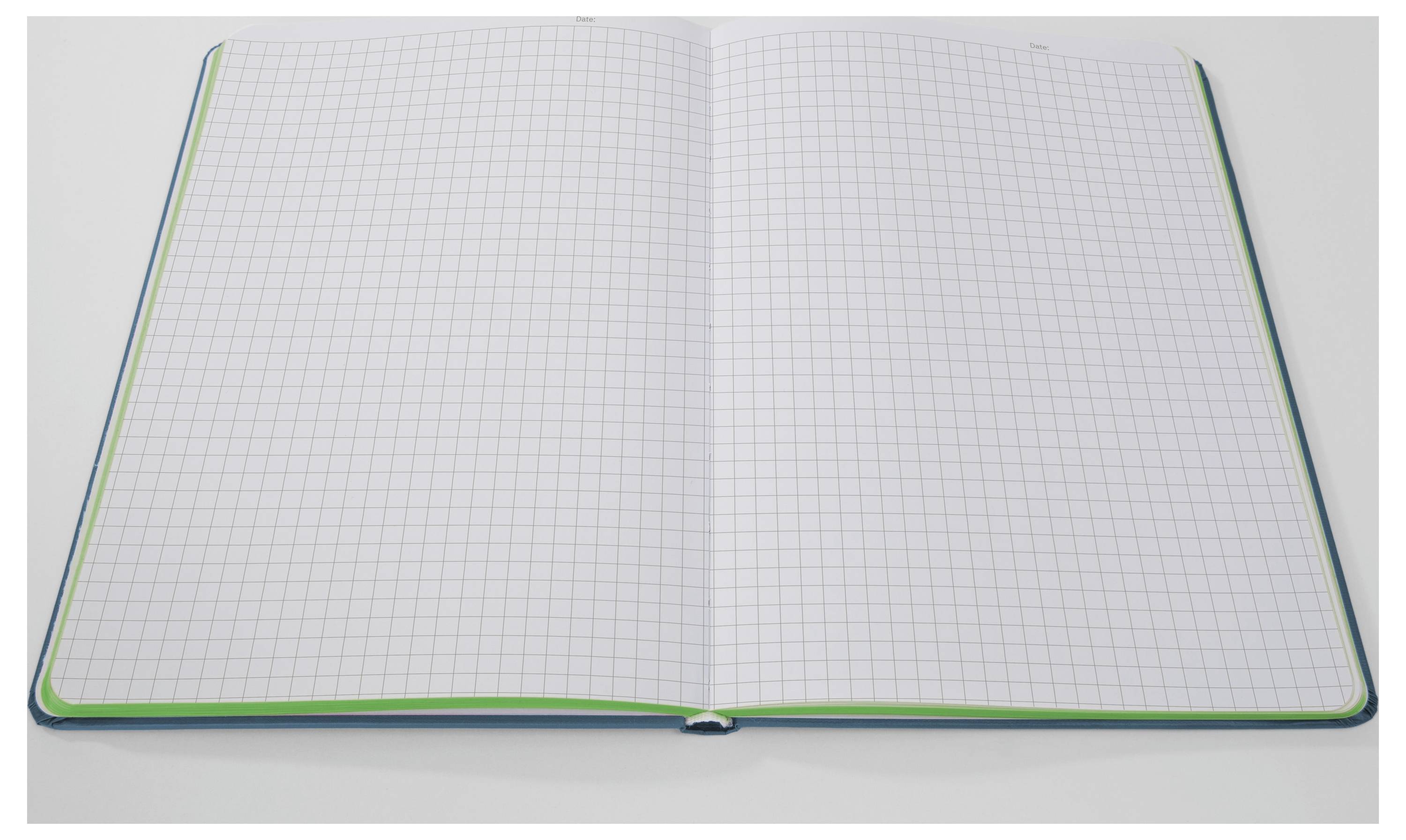 Sigel LS204 poznámková kniha Linescape Hardcover DIN A5 čtverečkovaný středně modrá , neonově zelená Počet listů: 88 lis-4