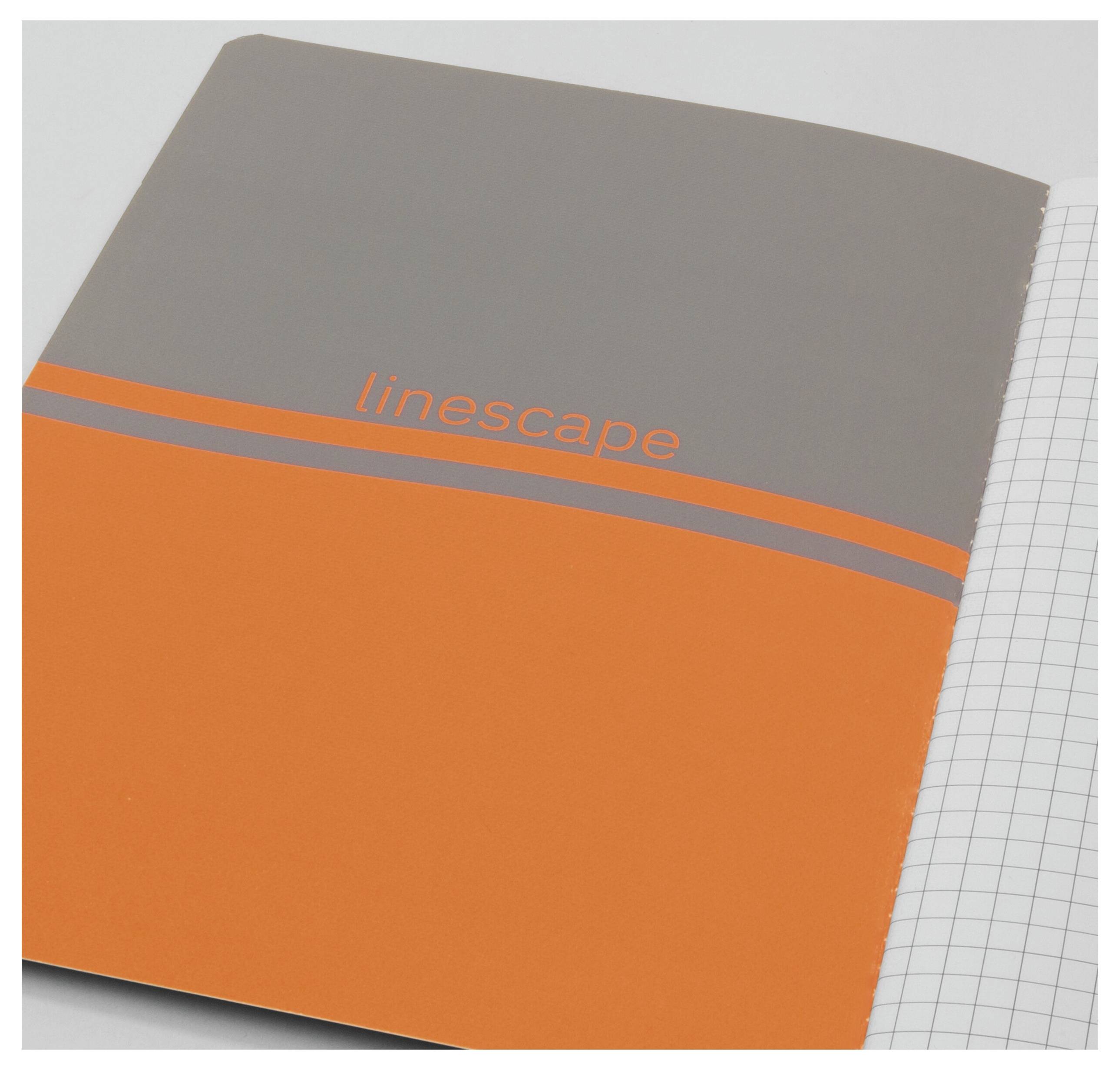 Sigel LS300 Poznámkový blok Linescape Softcover 2 ks DIN A5 čtverečkovaný světle šedá, neonově oranžová Počet listů: 34 -2