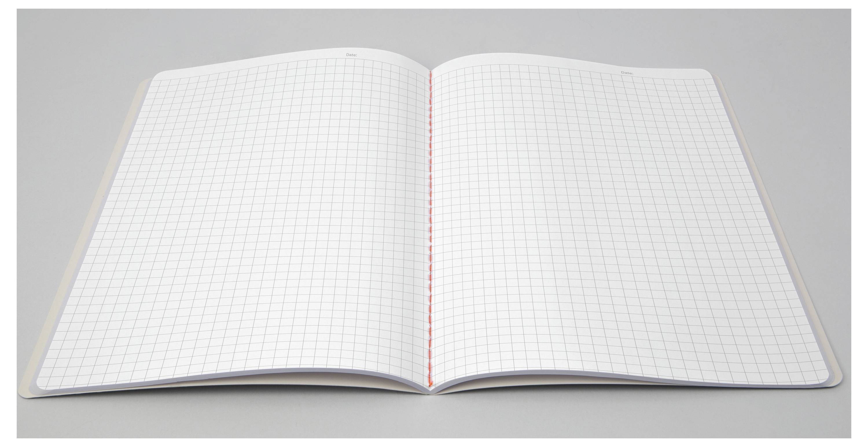 Sigel LS300 Poznámkový blok Linescape Softcover 2 ks DIN A5 čtverečkovaný světle šedá, neonově oranžová Počet listů: 34 -4