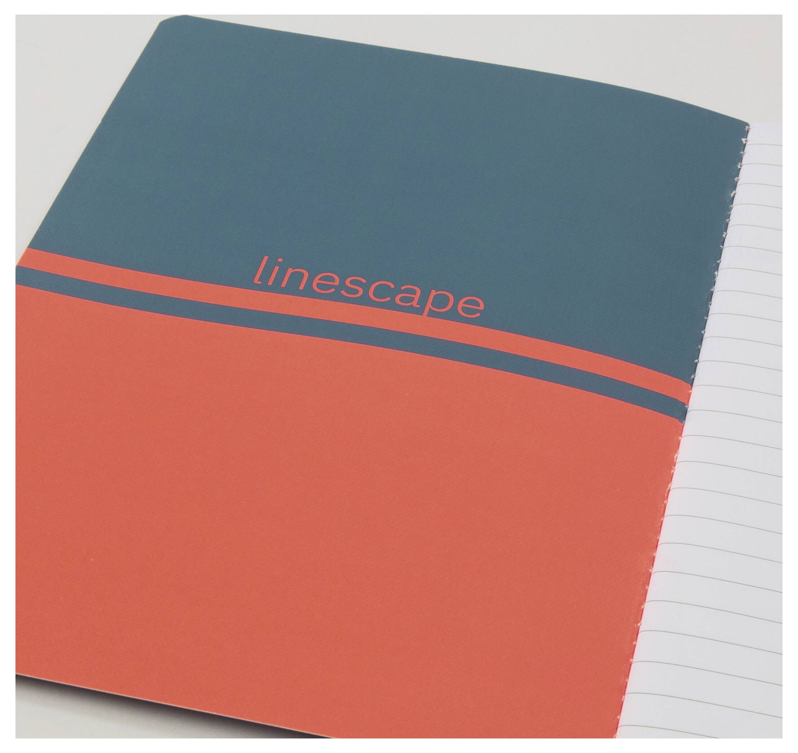 Sigel LS305 Poznámkový blok Linescape Softcover 2 ks DIN A5 linkovaný středně modrá , neonově oranžová Počet listů: 34 l-2