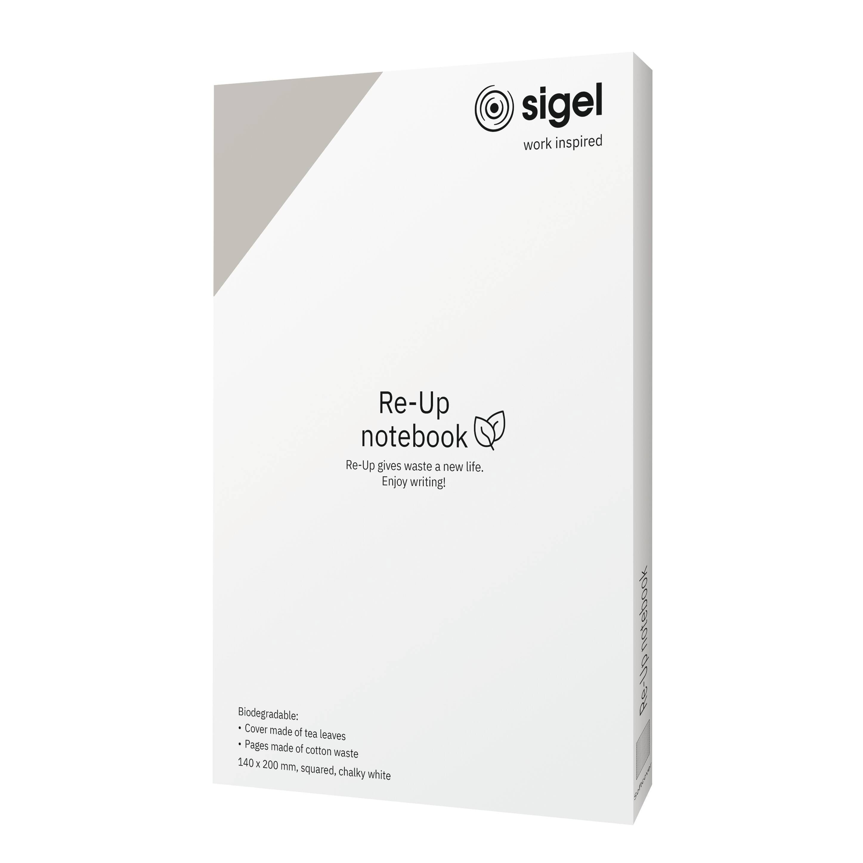 Sigel RU200 poznámková kniha Re-Up Softcover DIN A5 čtverečkovaný bílé vápno Počet listů: 50 listů-1