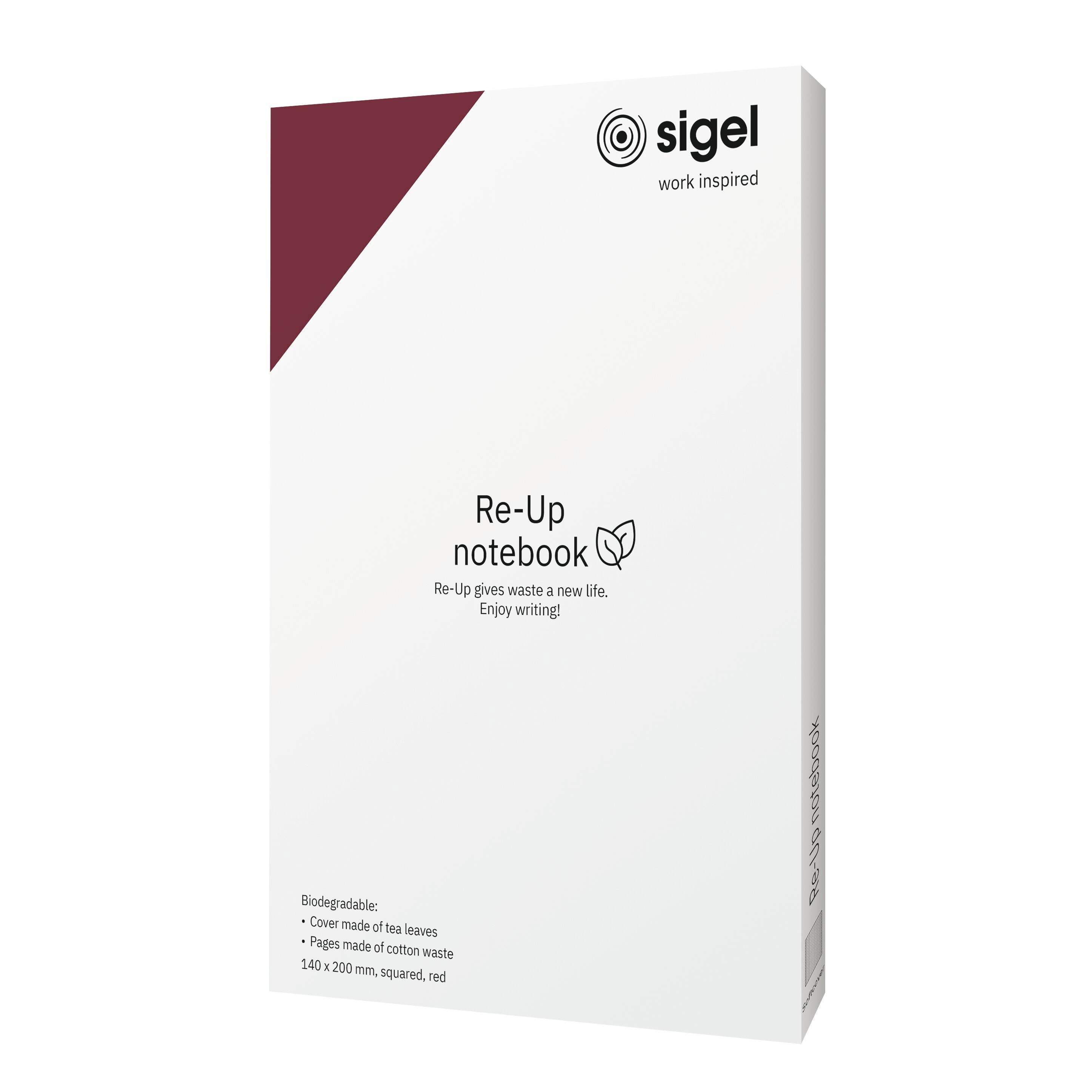 Sigel RU202 poznámková kniha Re-Up Softcover DIN A5 čtverečkovaný červená Počet listů: 50 listů-1