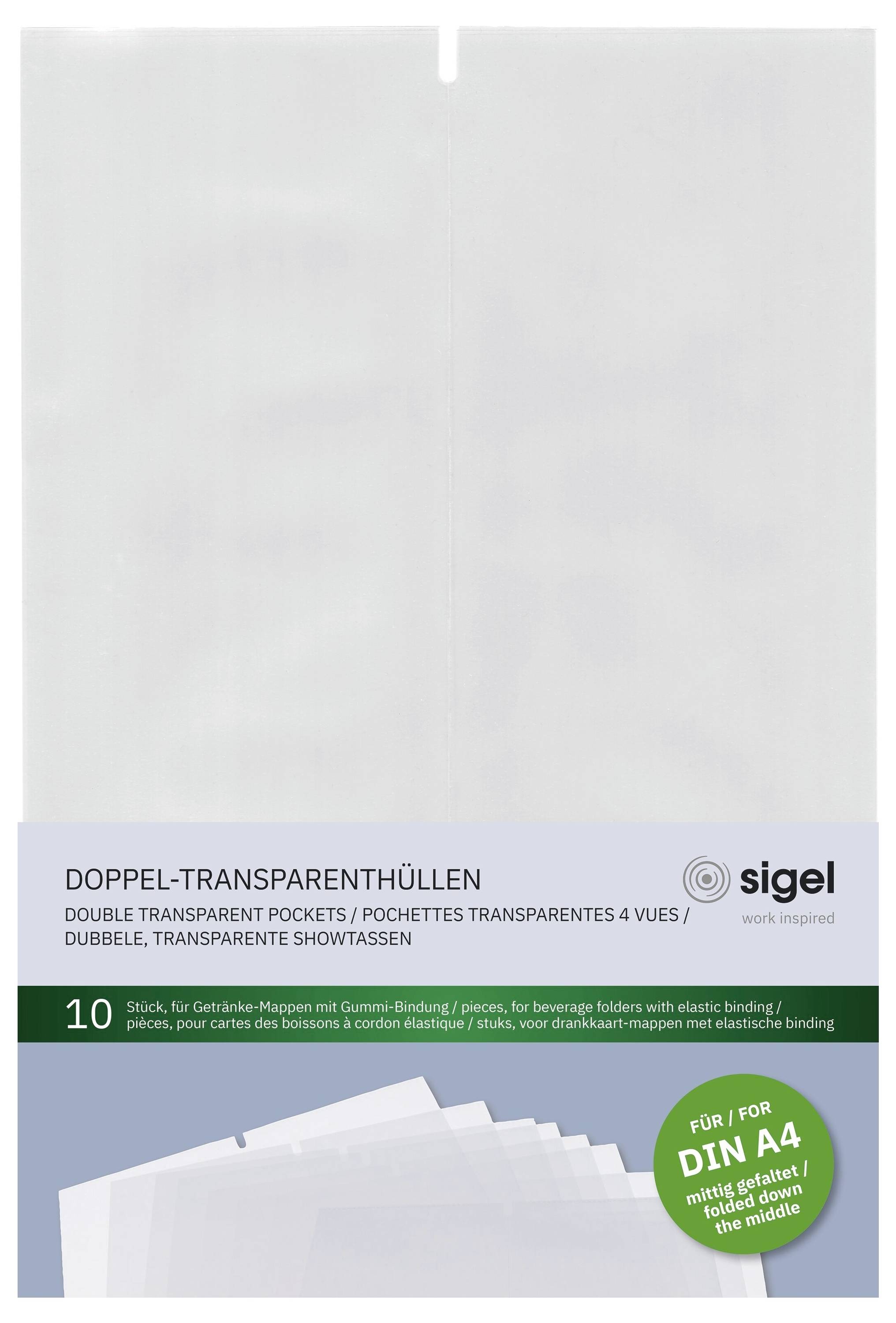 Sigel Dvojité průsvitné pouzdro 2 x DIN A4 SM182 10 ks-1