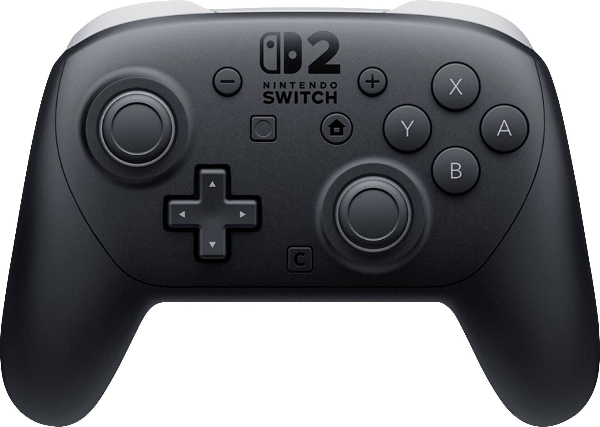 Černý Nintendo Switch Pro ovladač s tlačítky, joysticky a směrovým křížem, navržený pro hraní na herní konzoli Nintendo Switch.
