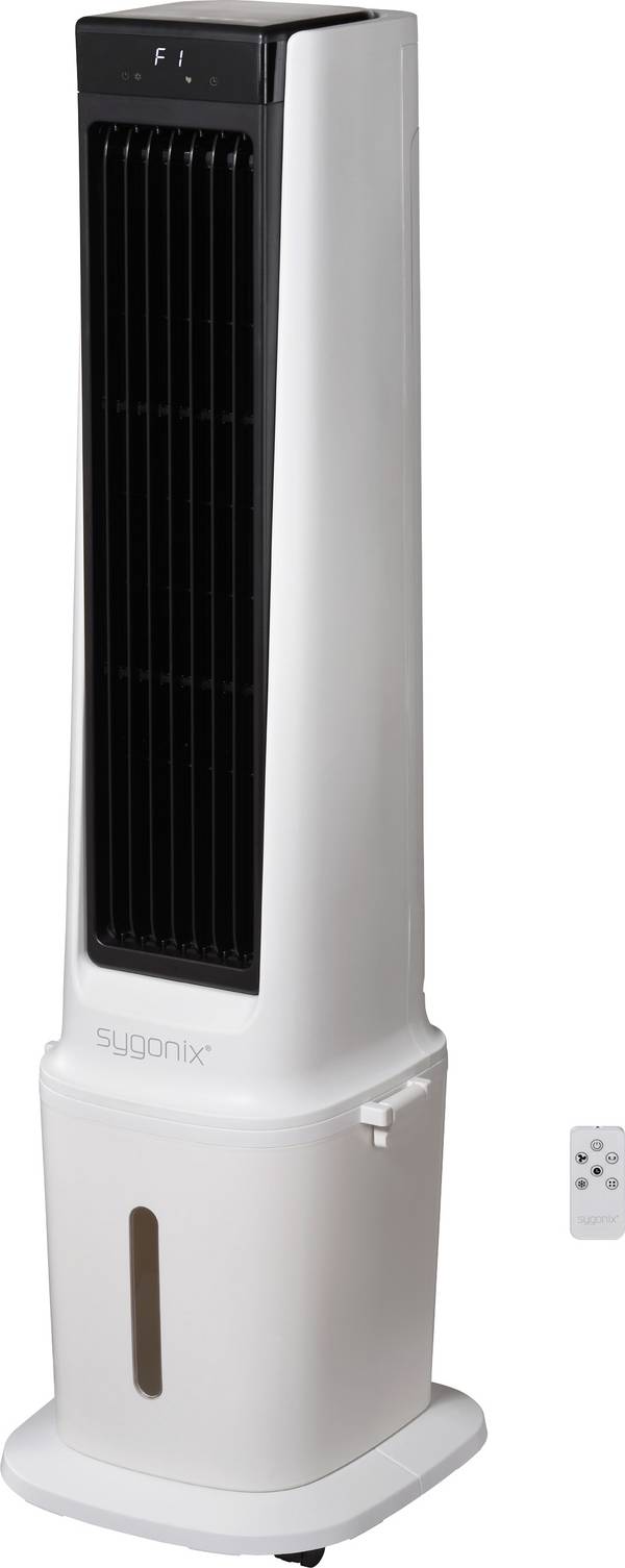 Sygonix  ochlazovač vzduchu 90 W (d x š x v) 300 x 325 x 1130 mm bílá s dálkovým ovládáním, otočný, LED displej, s časovačem