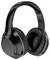 Černá bezdrátová náhlavní sluchátka s polstrovanými náušníky a nastavitelným hlavovým mostem, navržená pro pohodlné poslouchání.