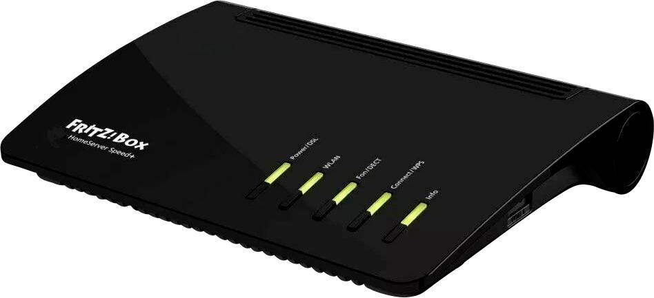 Černý bezdrátový router se čtyřmi zelenými indikačními světly a logem značky nahoře.
