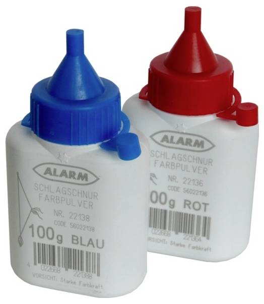 Alarm Werkzeuge 56022136 Barevné pudry pro značkovací šňůry červená 1 ks-0