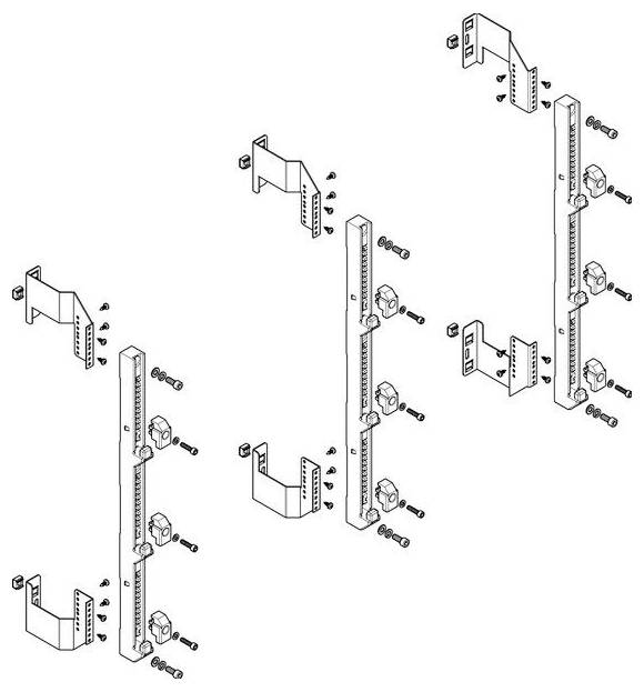 ABN MFS45903 Modul přípojnice plochý 3-4FB/5RE, 185 mm, pro CU 30 x 10 - 60 x 10 mm, 6pólový, EBM 3 mm modul sběrnicové lišty 1 ks