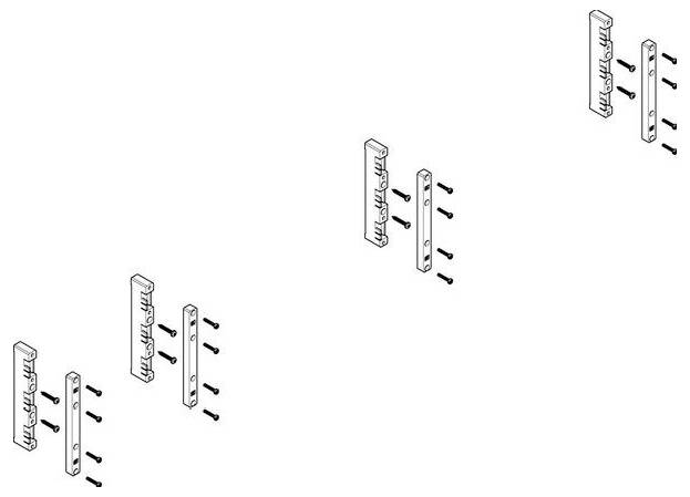 ABN MFS52603 Modul přípojnice plochý 5 FB/2RE 60 mm pro CU 12 x 5 - 30 x 10 mm, 3-pólový, EBM 32 mm modul sběrnicové lišty 1 ks