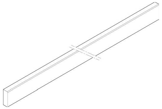 ABN XCUW134 CU lišta 4FB 30 x 10 x 995mm vodorovná, bez přesahu měděná lišta 1 ks