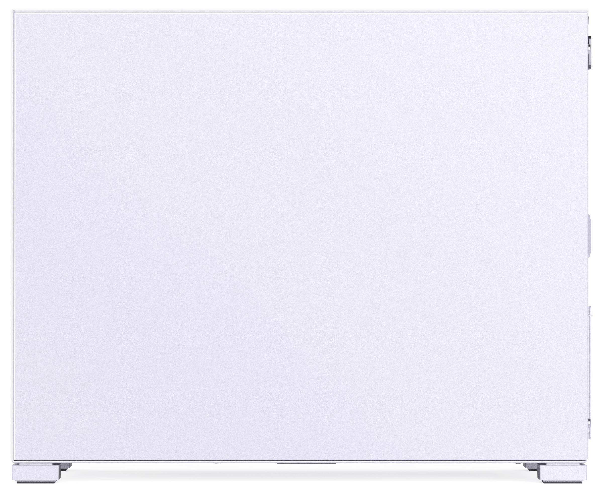 Bílý, obdélníkový, minimalistický panel s hladkým povrchem, pravděpodobně součást moderního designového spotřebiče nebo elektronického zařízení.