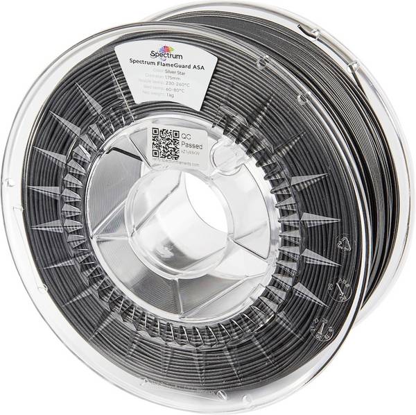 Spectrum Filaments 81446 FlameGuard ASA 275 vlákno pro 3D tiskárny ASA  ohni vzdorné, Žáruvzdorné, odolné proti UV záření, odolné proti povětrnostním vlivům 1.75 mm 1000 g Stříbrná hvězda, stříbrná  1 ks