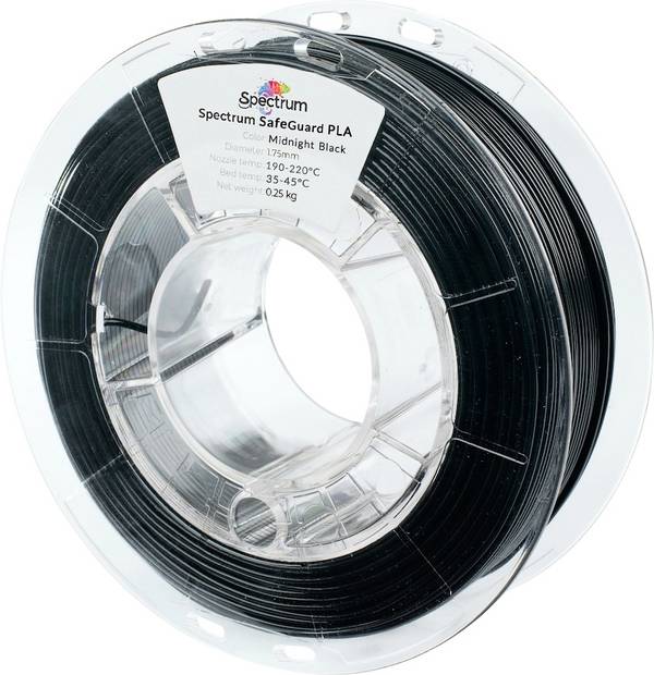 Spectrum Filaments 81552 Safeguard PLA vlákno pro 3D tiskárny PLA plast Antibakteriální 1.75 mm 250 g Deep Black , černá  1 ks