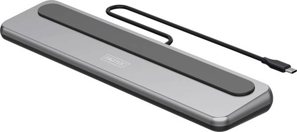 Digitus USB-C® dokovací stanice  DA-70919 Vhodné pro značky (dokovací stanice pro notebook): univerzální  Podporuje rozlišení 8K při frekvenci 30 Hz (1x) / 4K při 30 Hz (2x)