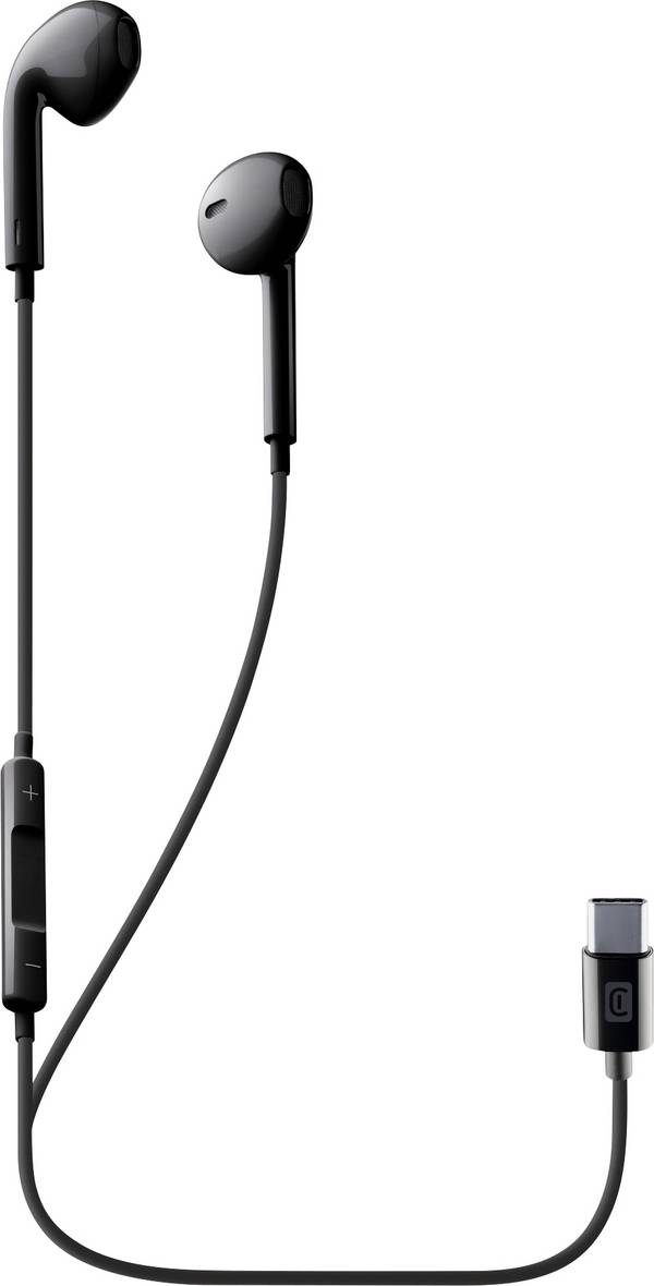 Cellularline   Headset do uší (In Ear) kabelová stereo černá Redukce šumu mikrofonu regulace hlasitosti mobil