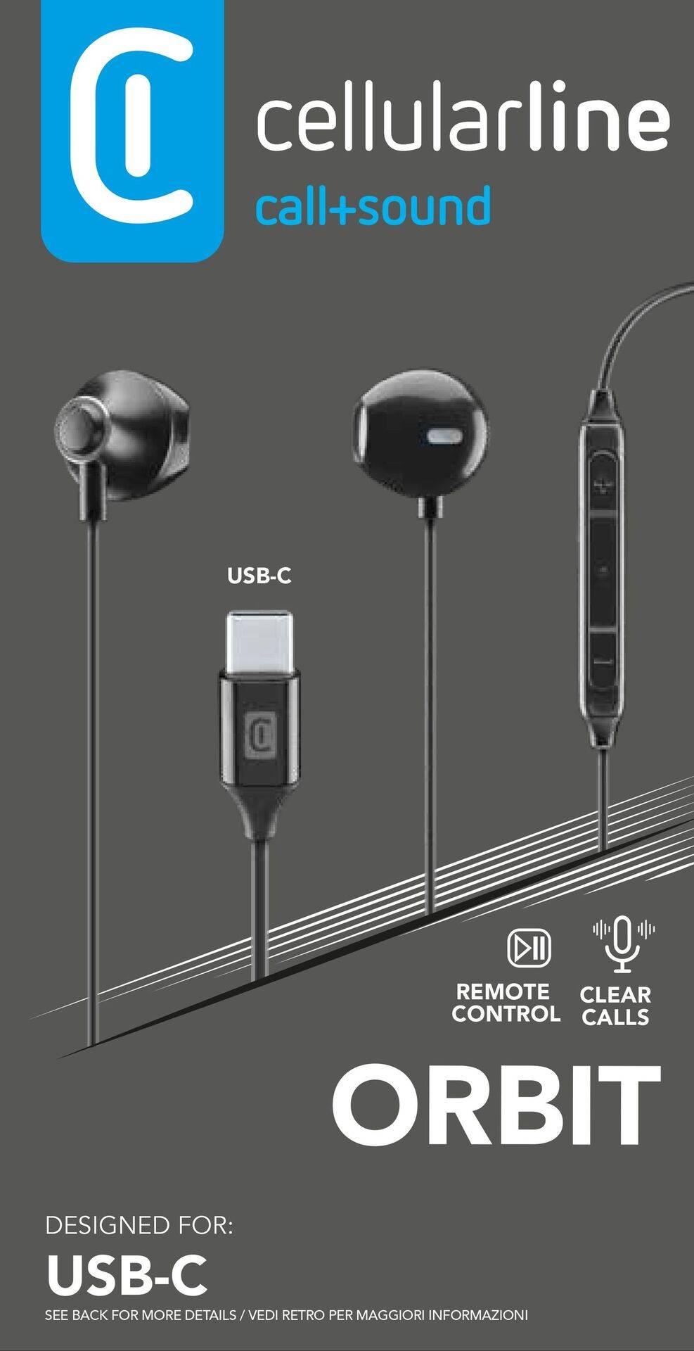 Cellularline Headset do uší (In Ear) kabelová černá regulace hlasitosti-2