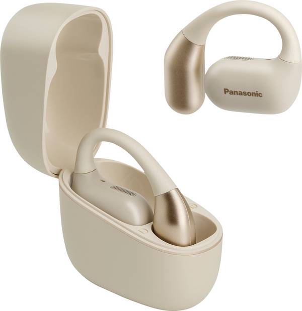 Panasonic RB-F10DE-C  špuntová sluchátka (In Ear) Bluetooth®  béžová Redukce šumu mikrofonu Nabíjecí pouzdro, Sluchátka na lícní kosti, regulace hlasitosti, dotykové ovládání, voděodolná