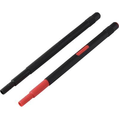 Dva náhradní hroty pro plnicí pero TWSBI; jeden je černý a druhý červený. Oba mají vroubkovanou úchopovou část poblíž konce.