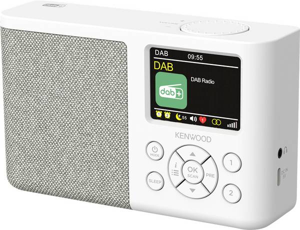 Kenwood CR-M33DAB CR-M33DAB stolní rádio, DAB+, FM, DAB+, FM, s akumulátorem, funkce alarmu, bílá