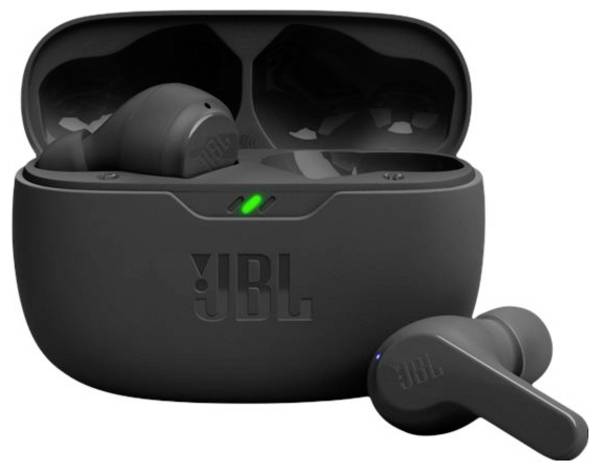 JBL Wave Beam  špuntová sluchátka (In Ear) Bez kabelu, Bluetooth® stereo černá Redukce šumu mikrofonu Nabíjecí pouzdro, Indikátor nabití, odolná vůči vodě sportovní