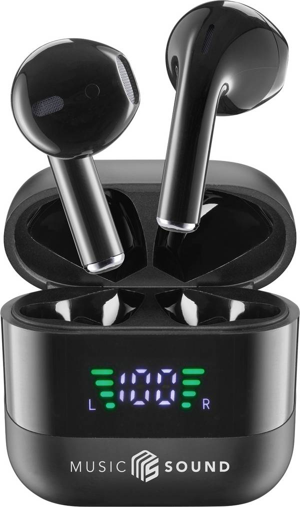 Cellularline   Headset do uší (In Ear) Bluetooth®, Bez kabelu  černá  Nabíjecí pouzdro, Indikátor nabití, regulace hlasitosti