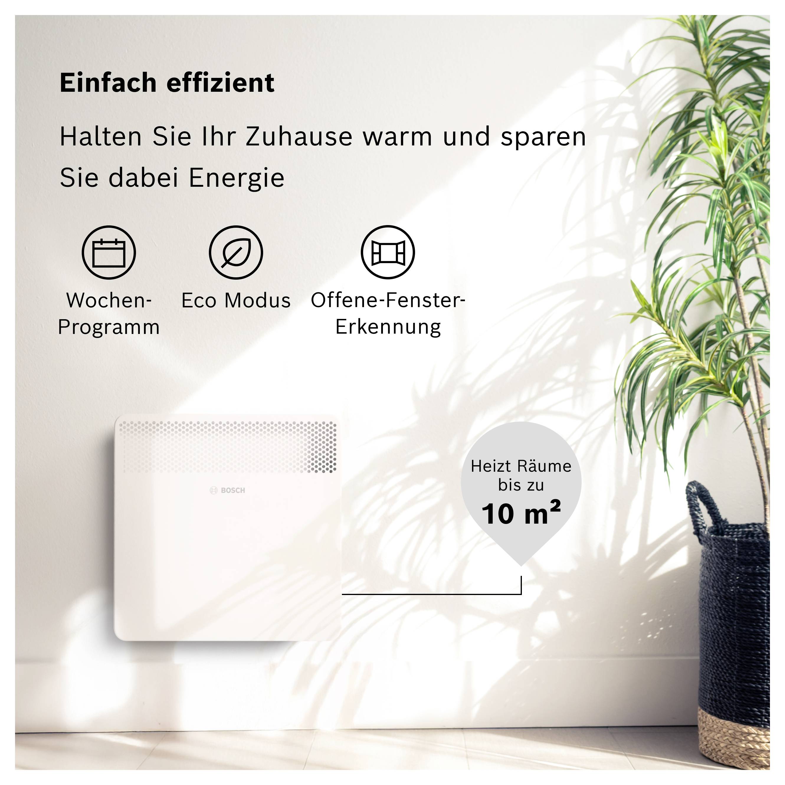 Bosch Home Comfort 7738345644 konvektor, HC4000-10, 1000 W, bílá-1