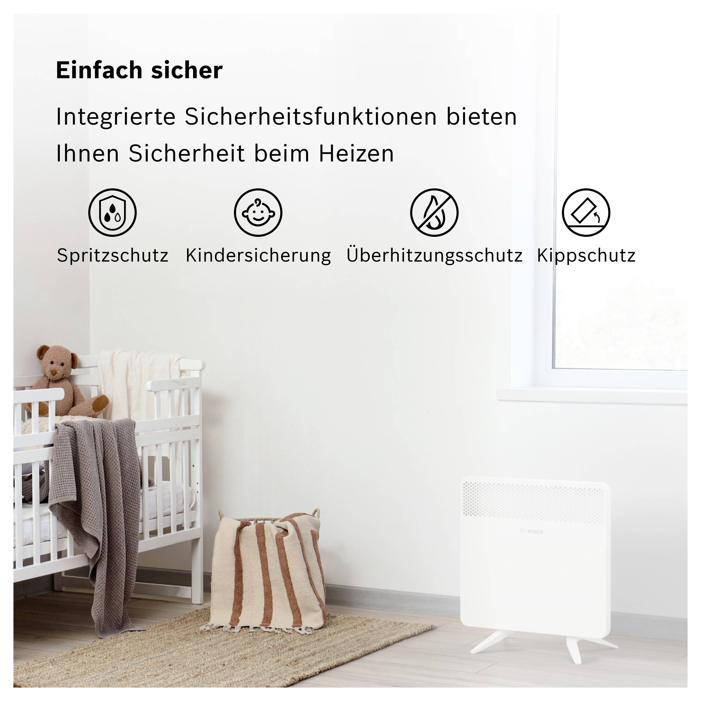 Bosch Home Comfort 7738345644 konvektor, HC4000-10, 1000 W, bílá-2