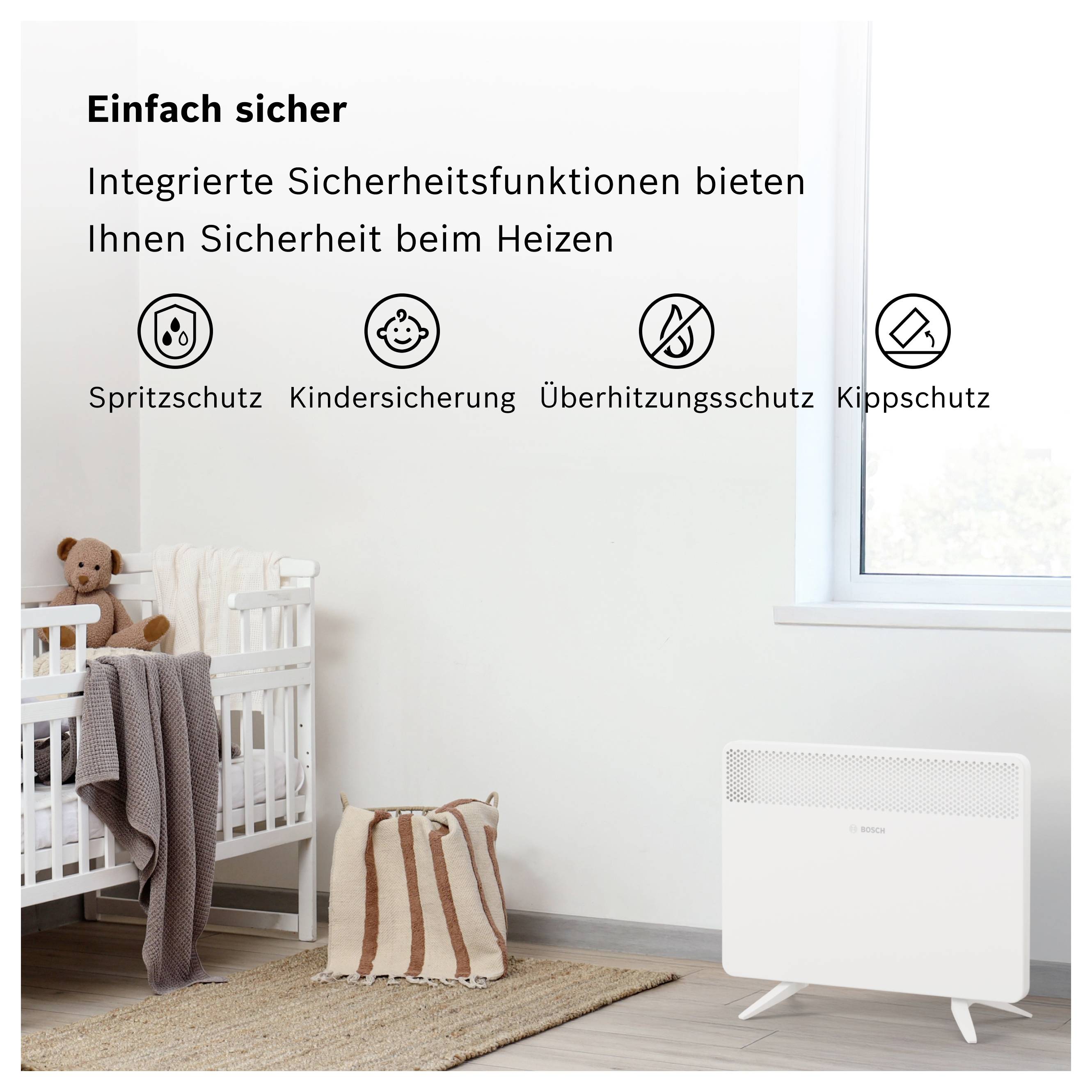 Bosch Home Comfort 7738345645 konvektor, HC4000-15, 1500 W, bílá-2